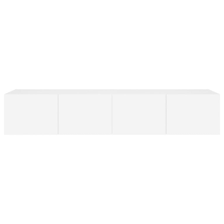 Tv-wandmeubels met LED-verlichting 2 st 80x35x31 cm wit