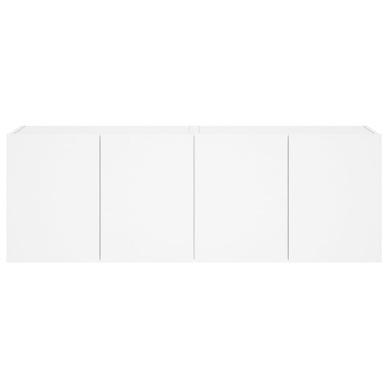 Tv-wandmeubels met LED-verlichting 2 st 60x35x41 cm wit