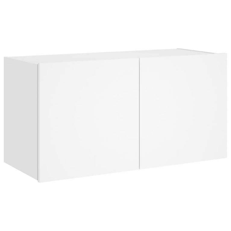 Tv-wandmeubel met LED-verlichting 80x35x41 cm wit