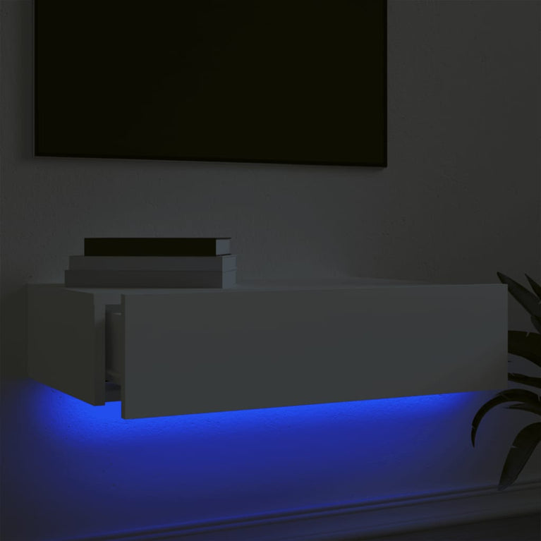 Tv-meubel met LED-verlichting 60x35x15,5 cm wit MeubelReus