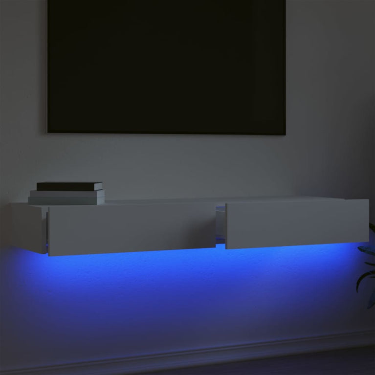 Tv-meubelen 2 st met LED-verlichting 60x35x15,5 cm wit MeubelReus
