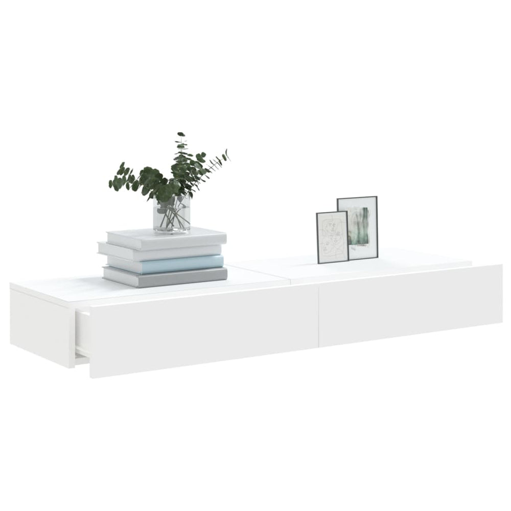 Tv-meubelen 2 st met LED-verlichting 60x35x15,5 cm wit MeubelReus