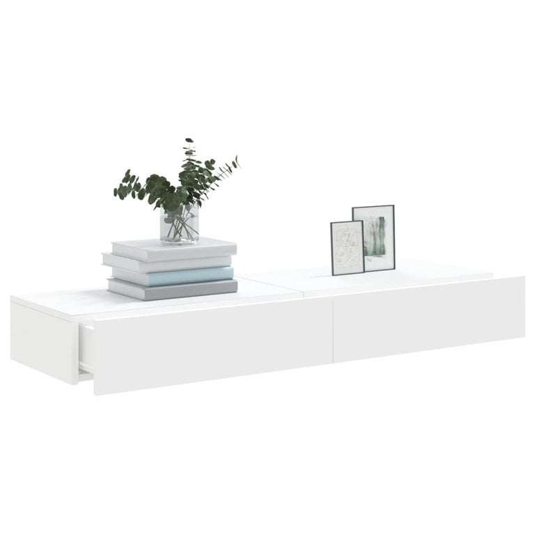 Tv-meubelen 2 st met LED-verlichting 60x35x15,5 cm wit MeubelReus