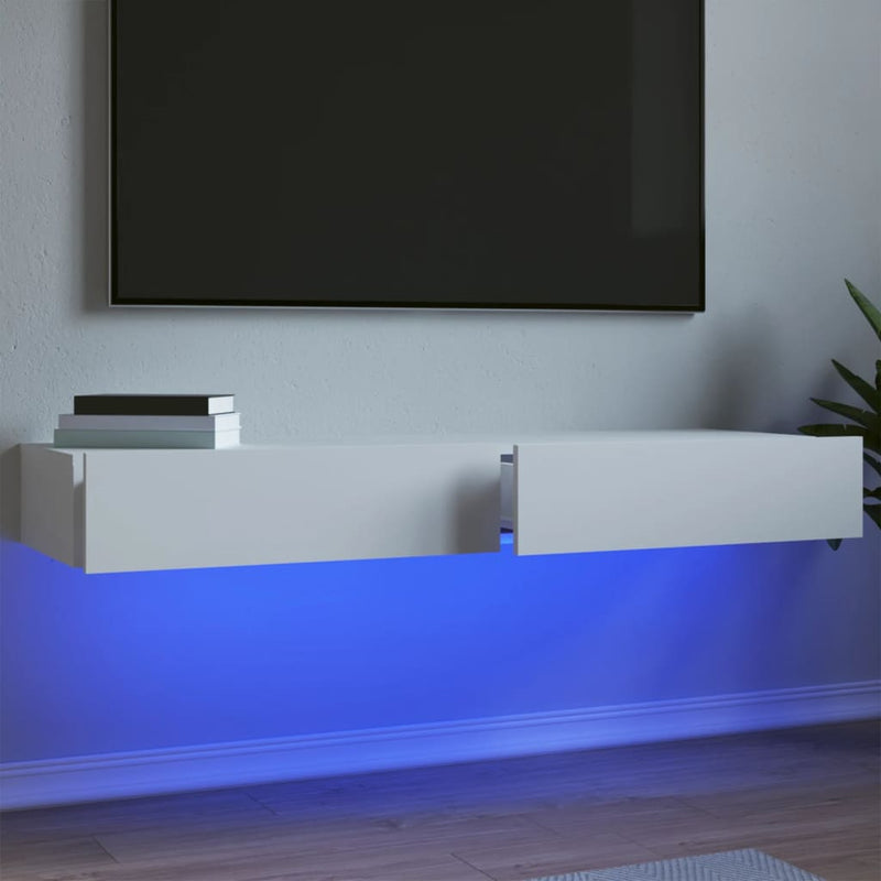 Tv-meubelen 2 st met LED-verlichting 60x35x15,5 cm wit MeubelReus