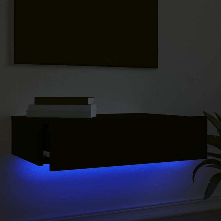 Tv-meubel met LED-verlichting 60x35x15,5 cm zwart MeubelReus