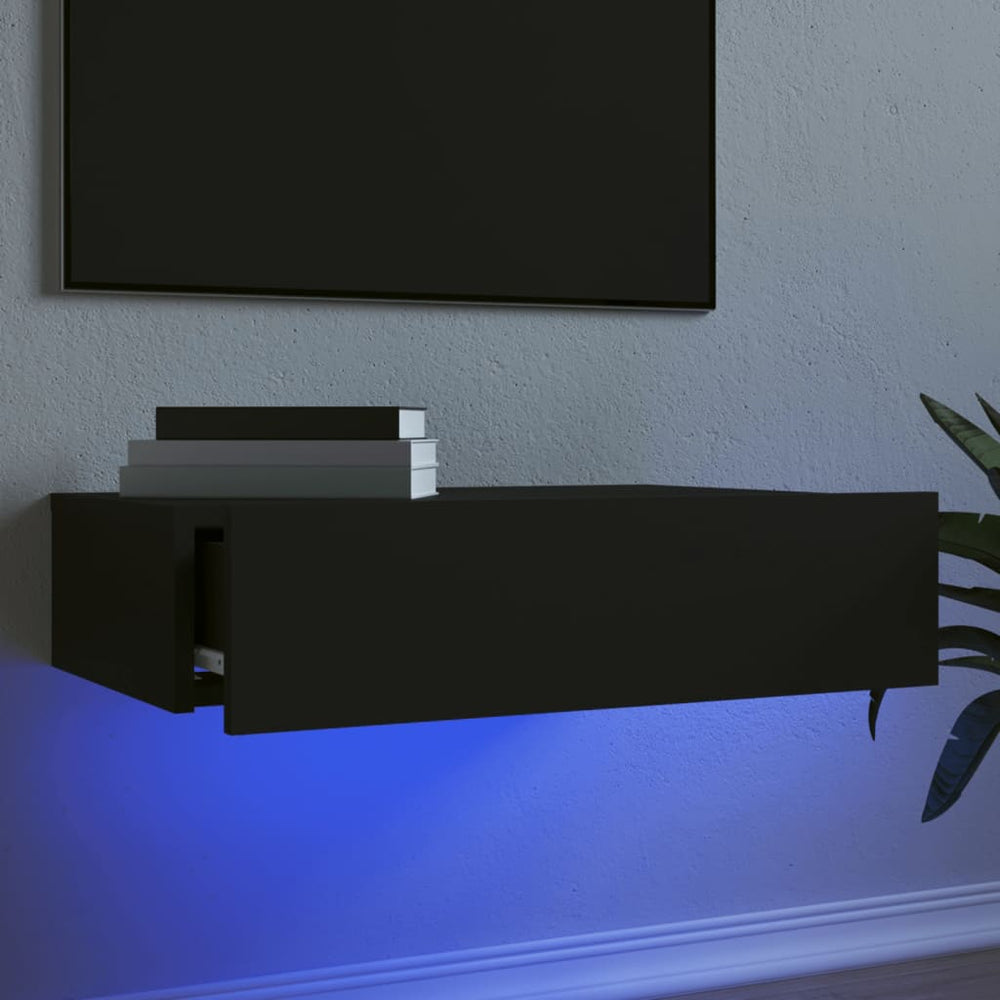 Tv-meubel met LED-verlichting 60x35x15,5 cm zwart MeubelReus