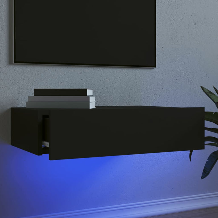 Tv-meubel met LED-verlichting 60x35x15,5 cm zwart MeubelReus
