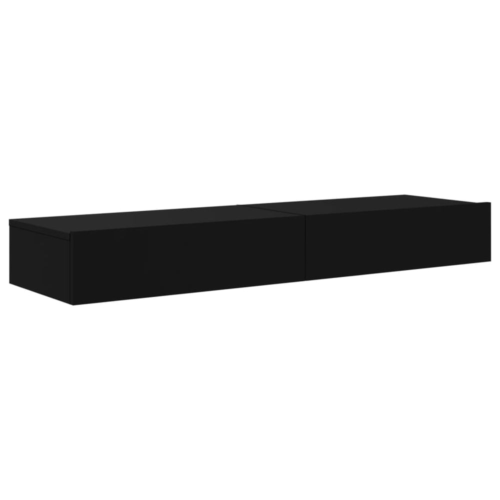 Tv-meubelen 2 st met LED-verlichting 60x35x15,5 cm zwart MeubelReus
