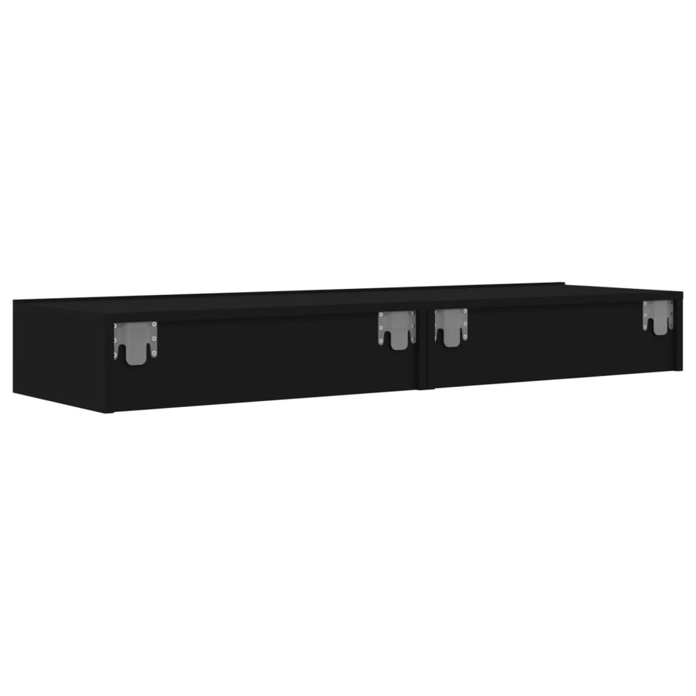 Tv-meubelen 2 st met LED-verlichting 60x35x15,5 cm zwart MeubelReus