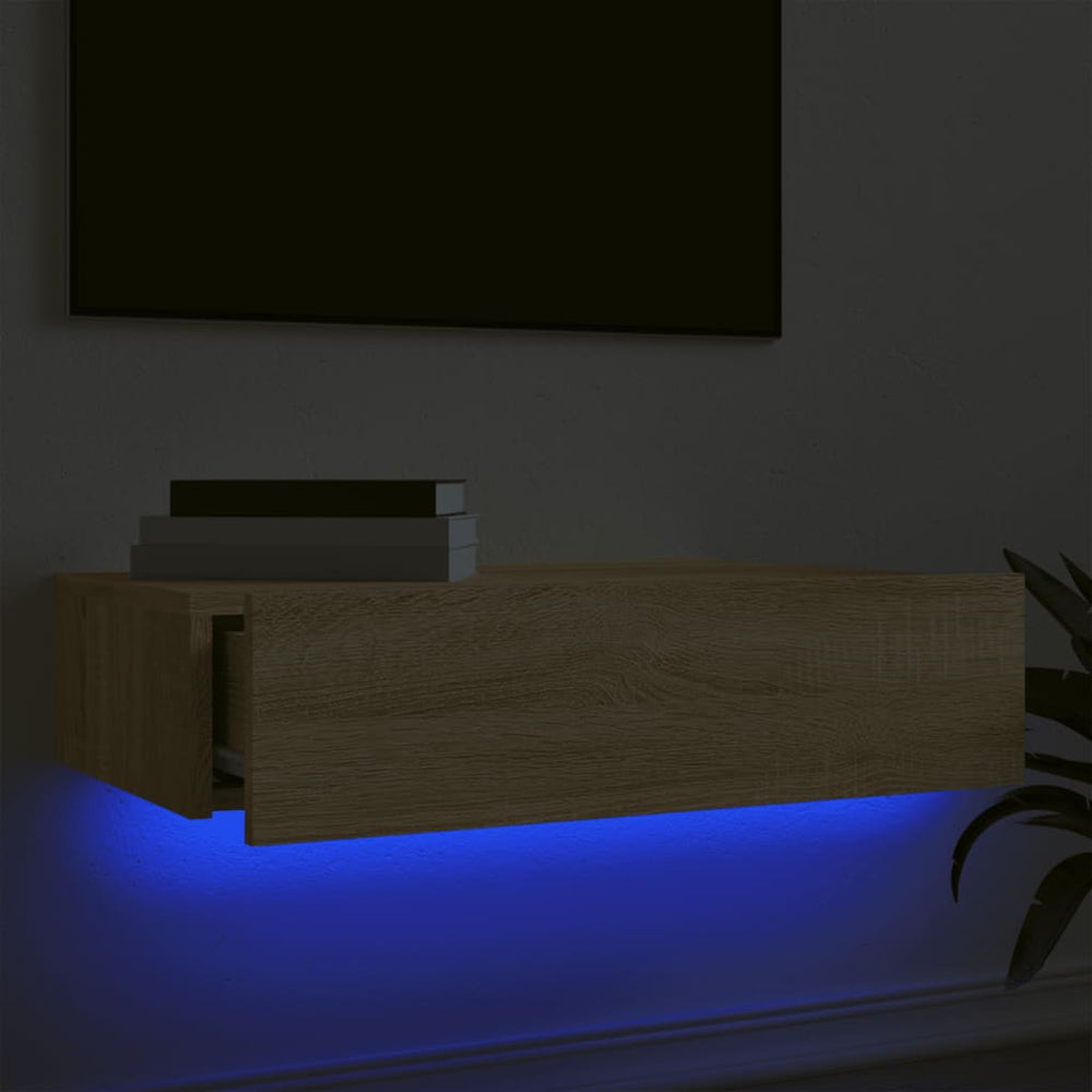 Tv-meubel met LED-verlichting 60x35x15,5 cm sonoma eikenkleurig MeubelReus