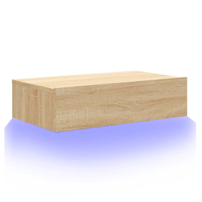 Tv-meubel met LED-verlichting 60x35x15,5 cm sonoma eikenkleurig MeubelReus