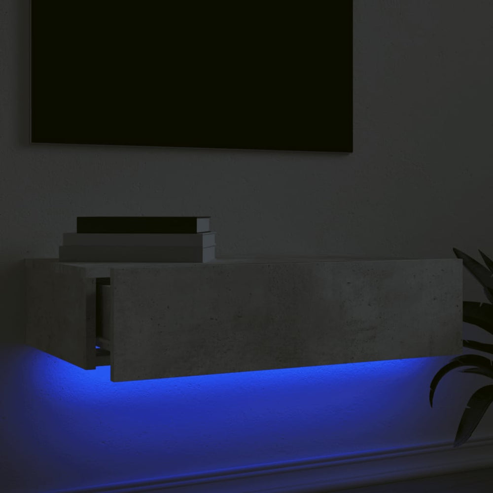 Tv-meubel met LED-verlichting 60x35x15,5 cm betongrijs MeubelReus