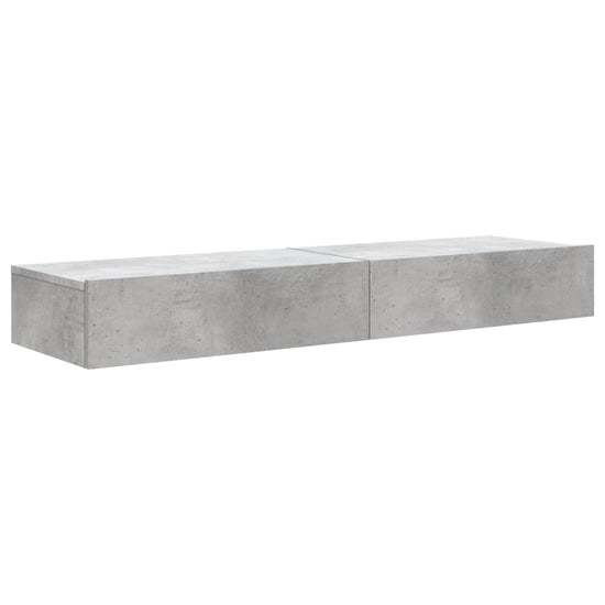 Tv-meubels met LED-verlichting 2 st 60x35x15,5 cm betongrijs MeubelReus