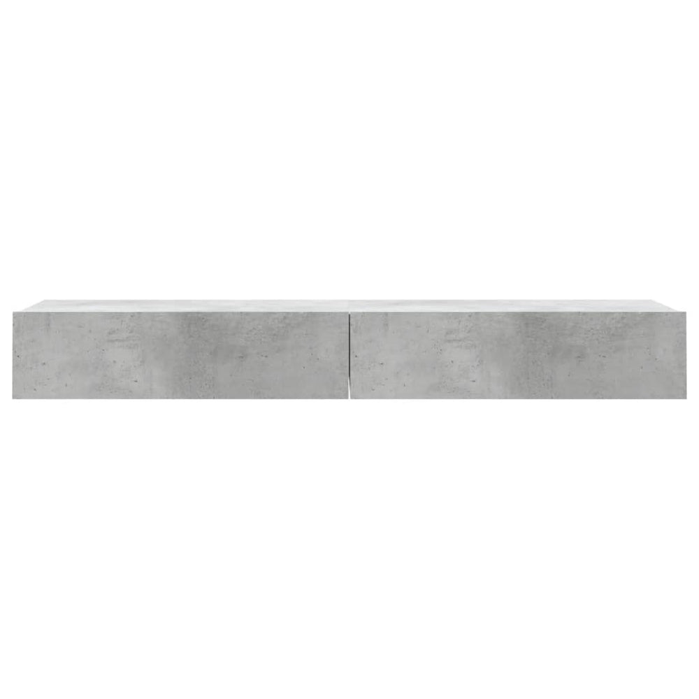 Tv-meubels met LED-verlichting 2 st 60x35x15,5 cm betongrijs MeubelReus
