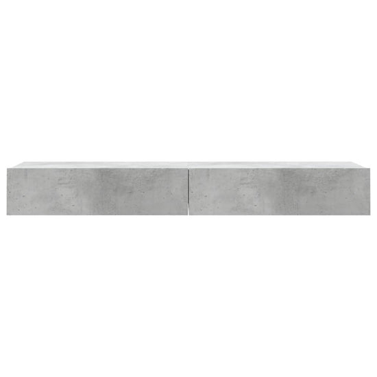 Tv-meubels met LED-verlichting 2 st 60x35x15,5 cm betongrijs MeubelReus