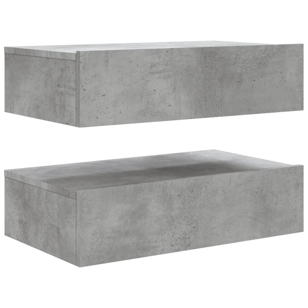 Tv-meubels met LED-verlichting 2 st 60x35x15,5 cm betongrijs MeubelReus