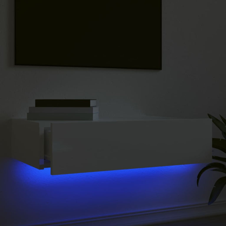 Tv-meubel met LED-verlichting 60x35x15,5 cm hoogglans wit MeubelReus