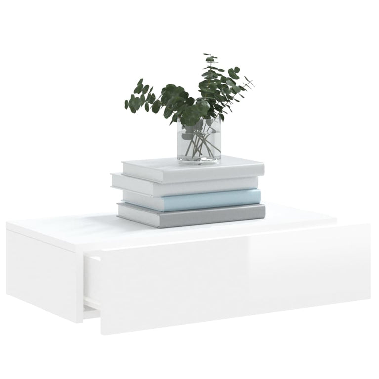 Tv-meubel met LED-verlichting 60x35x15,5 cm hoogglans wit MeubelReus