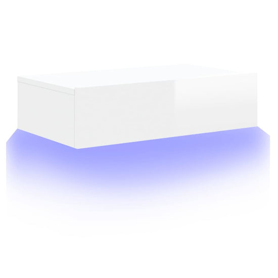 Tv-meubel met LED-verlichting 60x35x15,5 cm hoogglans wit MeubelReus