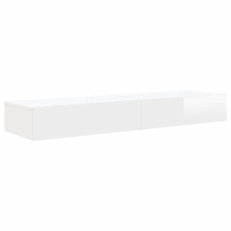 Tv-meubelen 2 st met LED 60x35x15,5 cm hoogglans wit MeubelReus
