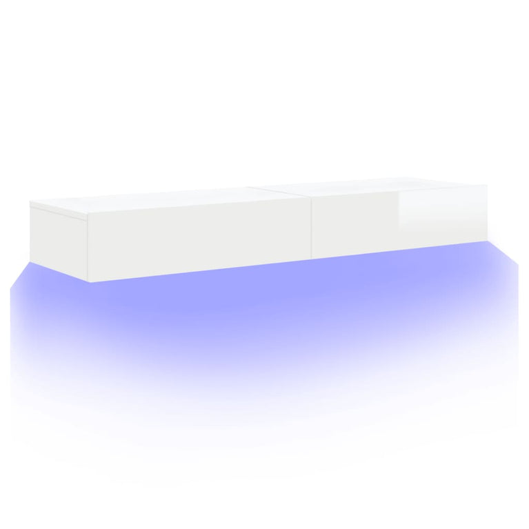 Tv-meubelen 2 st met LED 60x35x15,5 cm hoogglans wit MeubelReus