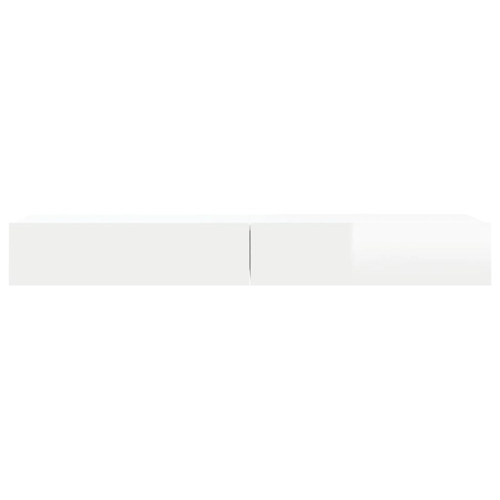 Tv-meubelen 2 st met LED 60x35x15,5 cm hoogglans wit MeubelReus