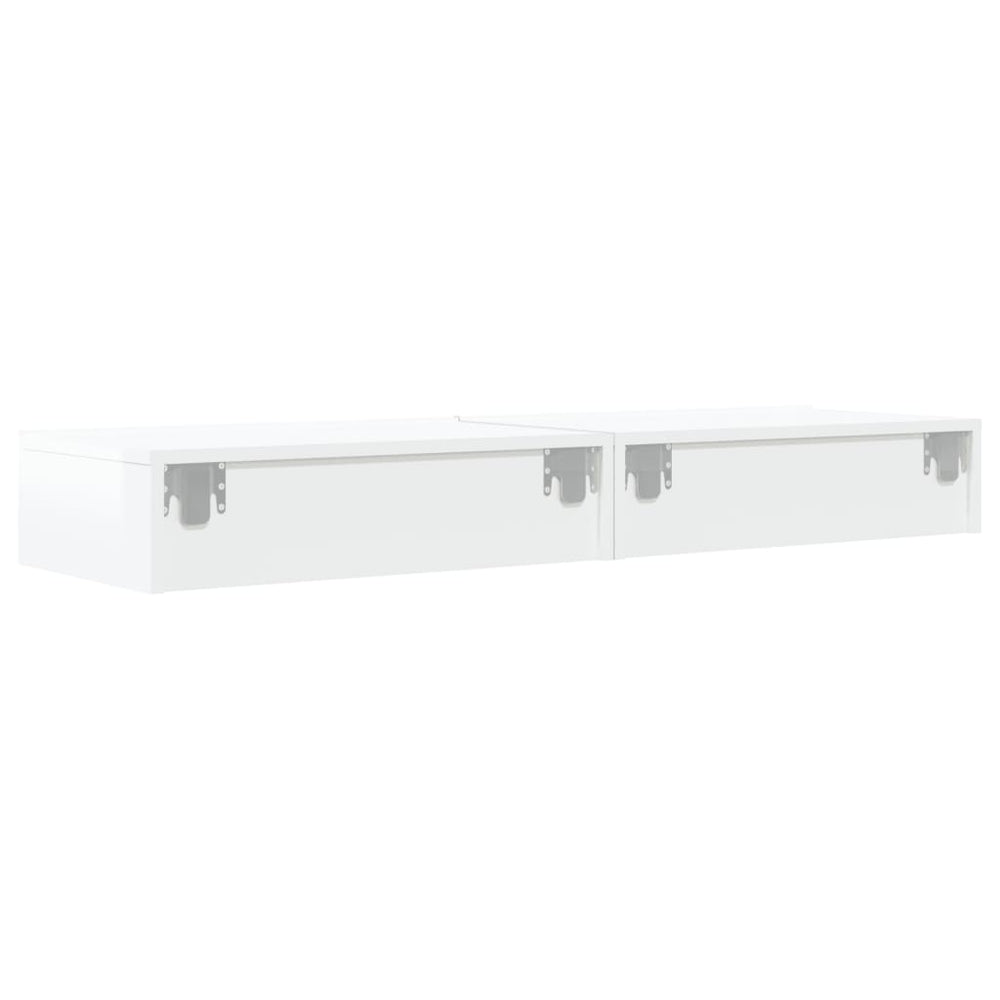 Tv-meubelen 2 st met LED 60x35x15,5 cm hoogglans wit MeubelReus