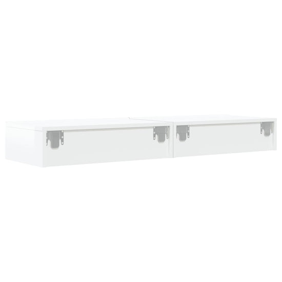 Tv-meubelen 2 st met LED 60x35x15,5 cm hoogglans wit MeubelReus