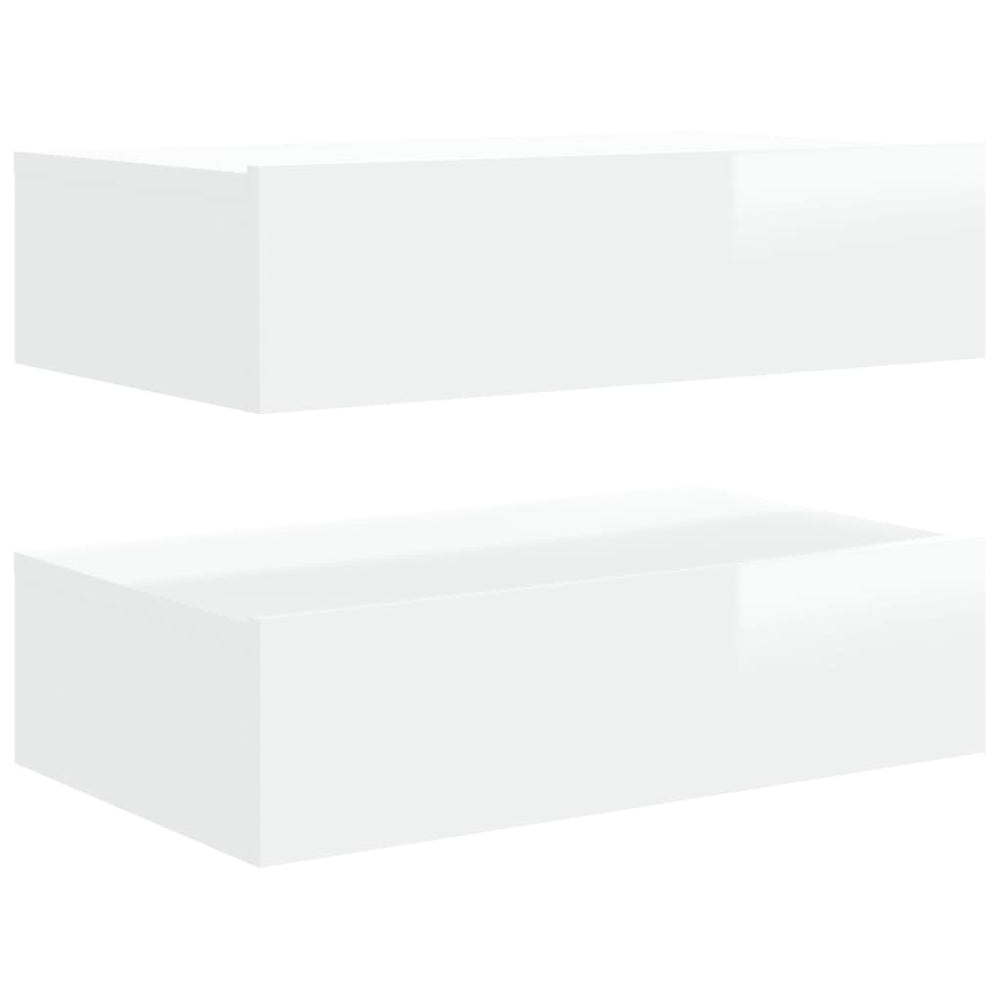 Tv-meubelen 2 st met LED 60x35x15,5 cm hoogglans wit MeubelReus