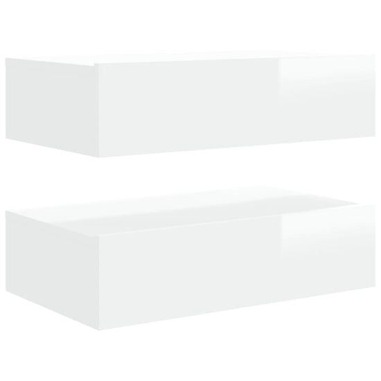 Tv-meubelen 2 st met LED 60x35x15,5 cm hoogglans wit MeubelReus