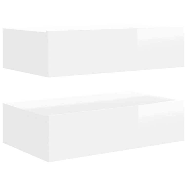 Tv-meubelen 2 st met LED 60x35x15,5 cm hoogglans wit MeubelReus