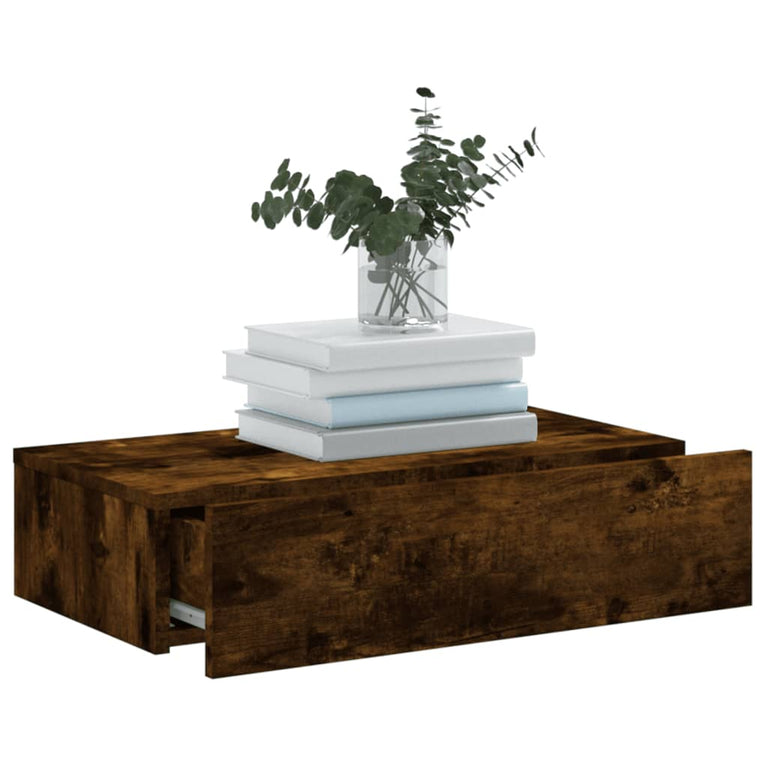 Tv-meubel met LED-verlichting 60x35x15,5 cm gerookt eikenkleur MeubelReus