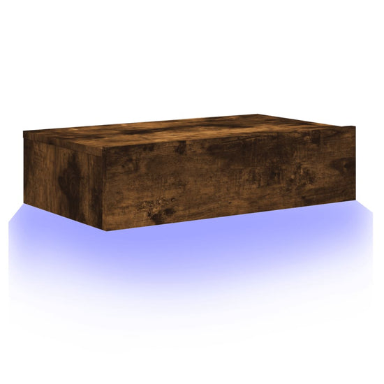 Tv-meubel met LED-verlichting 60x35x15,5 cm gerookt eikenkleur MeubelReus