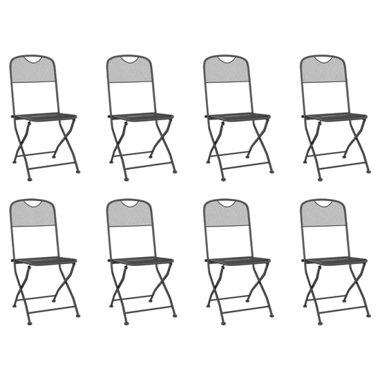 9-delige Tuinset metaalgaas antracietkleurig MeubelReus