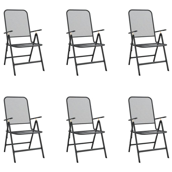 7-delige Tuinset metaalgaas antracietkleurig MeubelReus