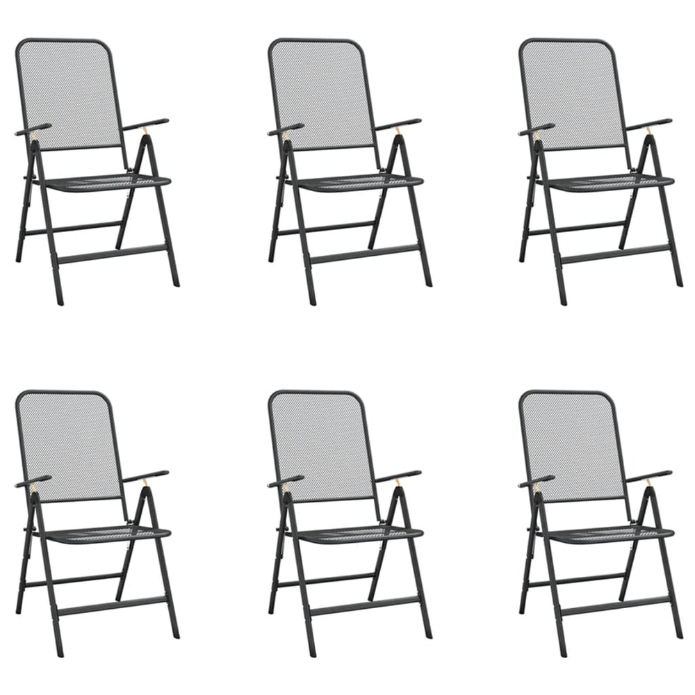 7-delige Tuinset metaalgaas antracietkleurig MeubelReus