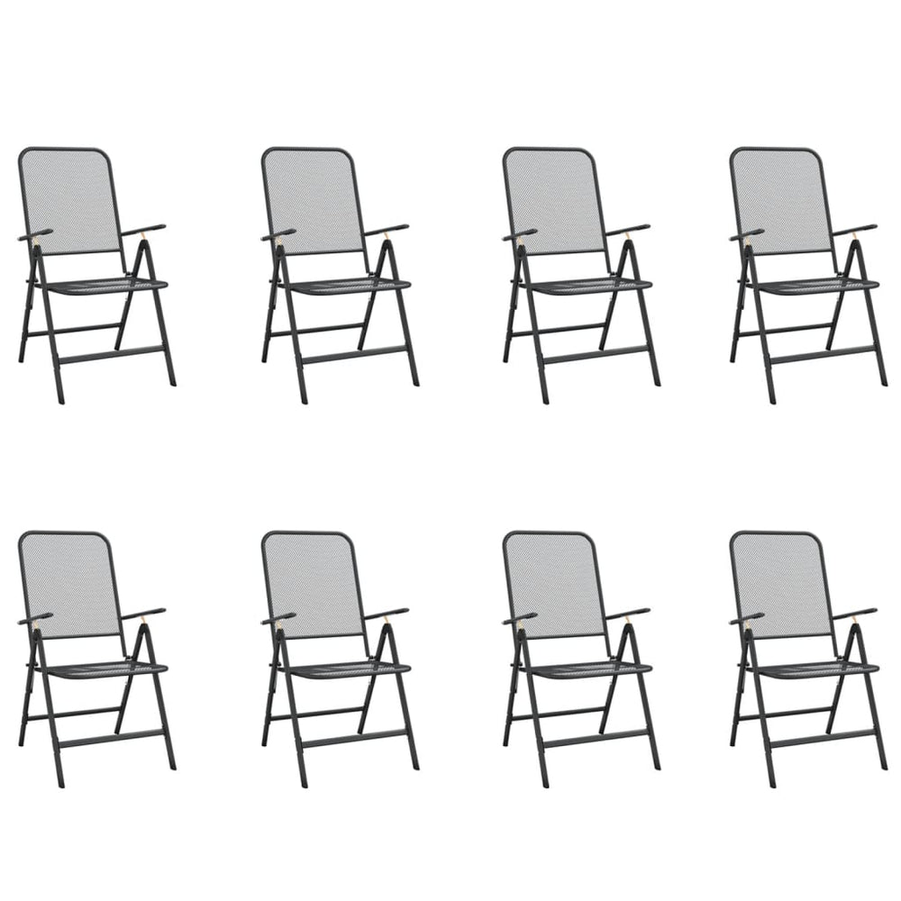 9-delige Tuinset metaalgaas antracietkleurig MeubelReus