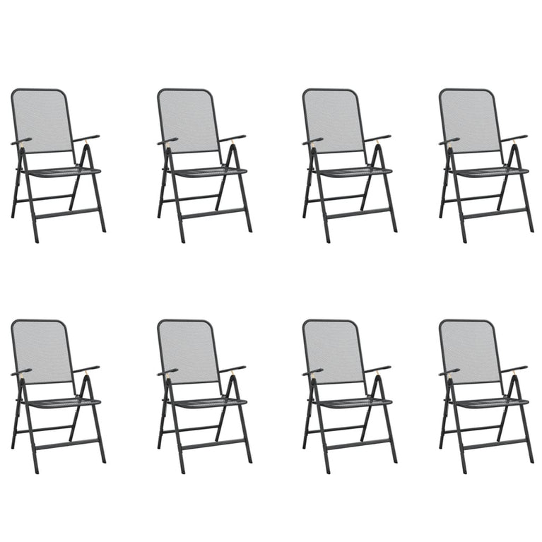 9-delige Tuinset metaalgaas antracietkleurig MeubelReus