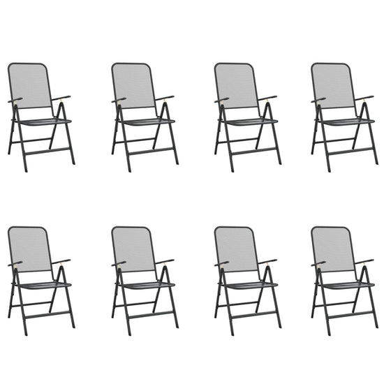 9-delige Tuinset metaalgaas antracietkleurig MeubelReus