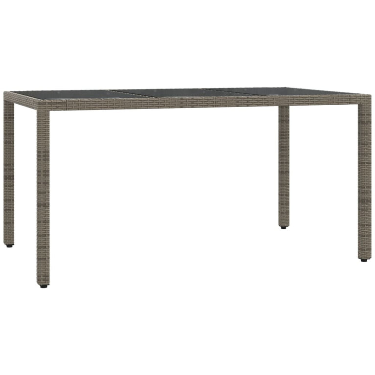 7-delige Tuinset met kussens poly rattan grijs