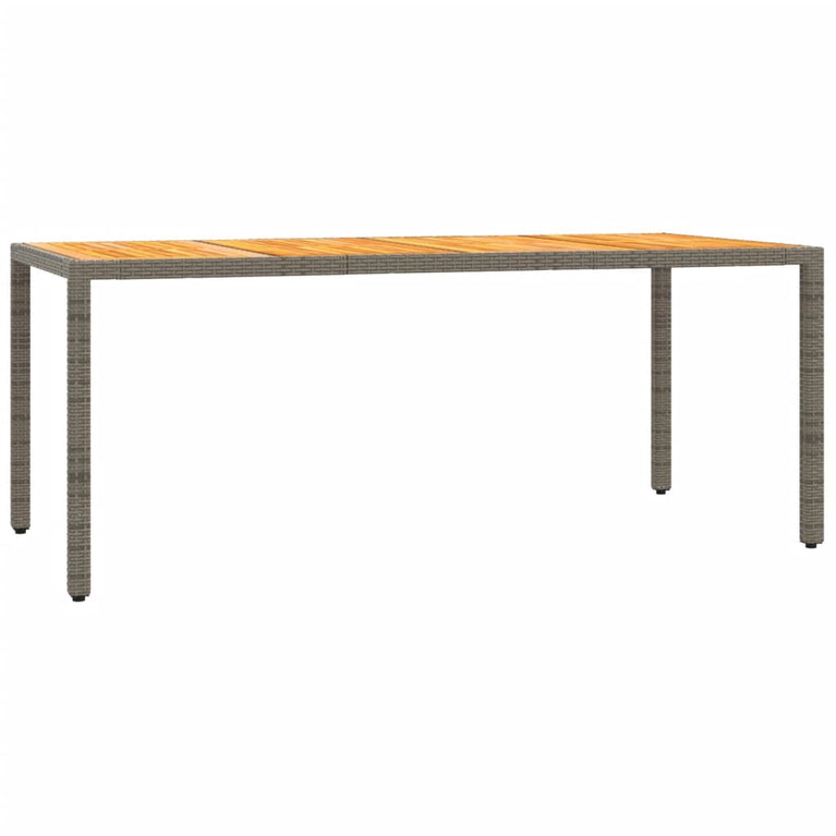 7-delige Tuinset met kussens poly rattan grijs