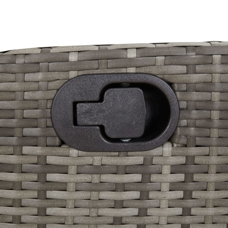 5-delige Tuinset met kussens poly rattan grijs