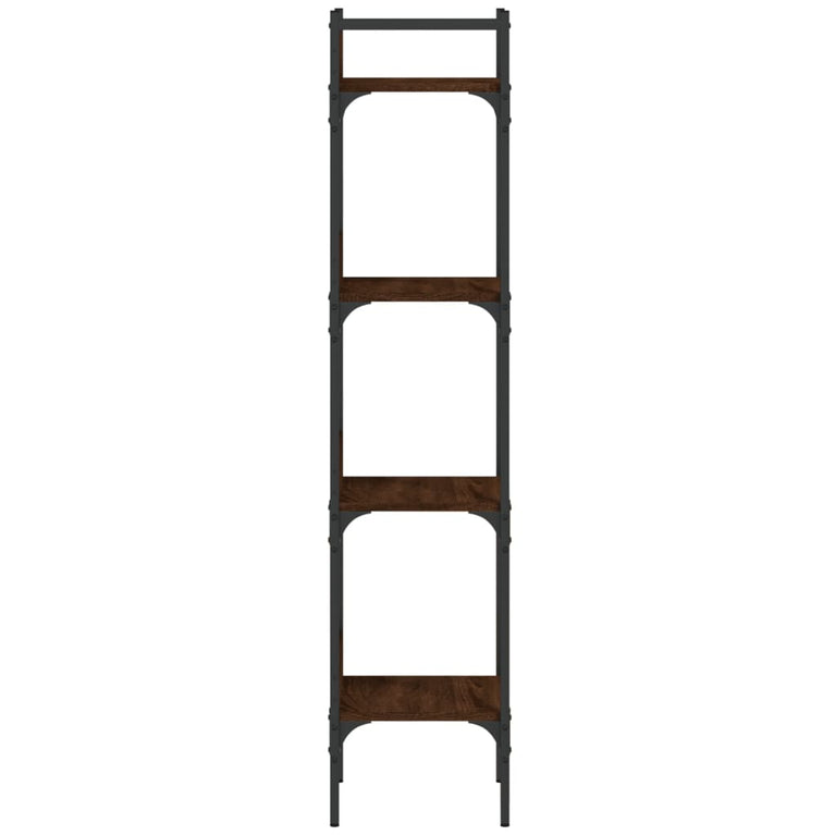 Boekenkast 4-laags 35x30x138,5 cm bewerkt hout bruineikenkleur