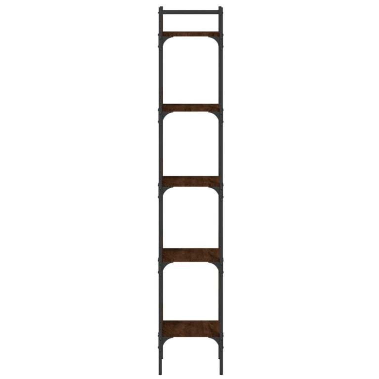 Boekenkast 5-laags 35x30x174 cm bewerkt hout bruineikenkleurig