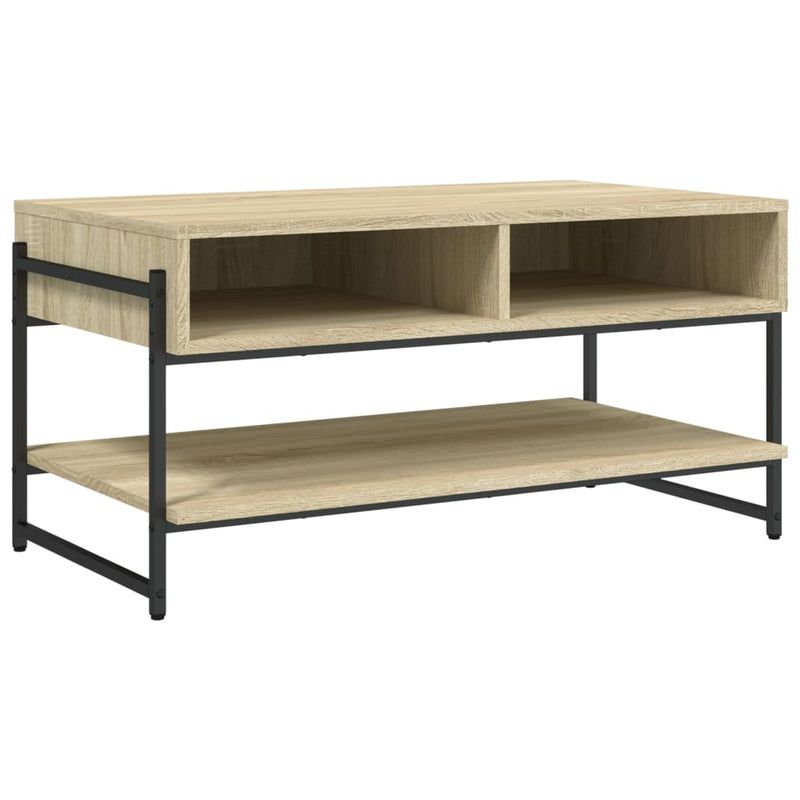 Salontafel 90x50x45 cm bewerkt hout sonoma eikenkleurig