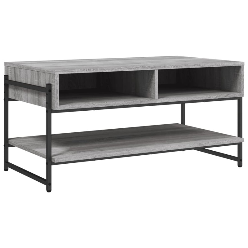 Salontafel 90x50x45 cm bewerkt hout grijs sonoma
