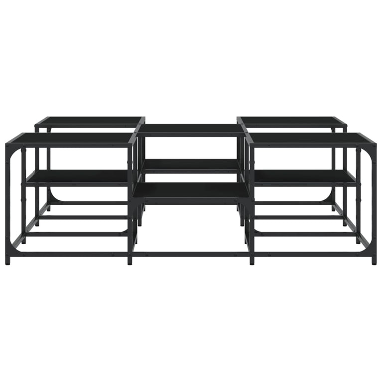 Salontafel 121x121x40 cm bewerkt hout zwart