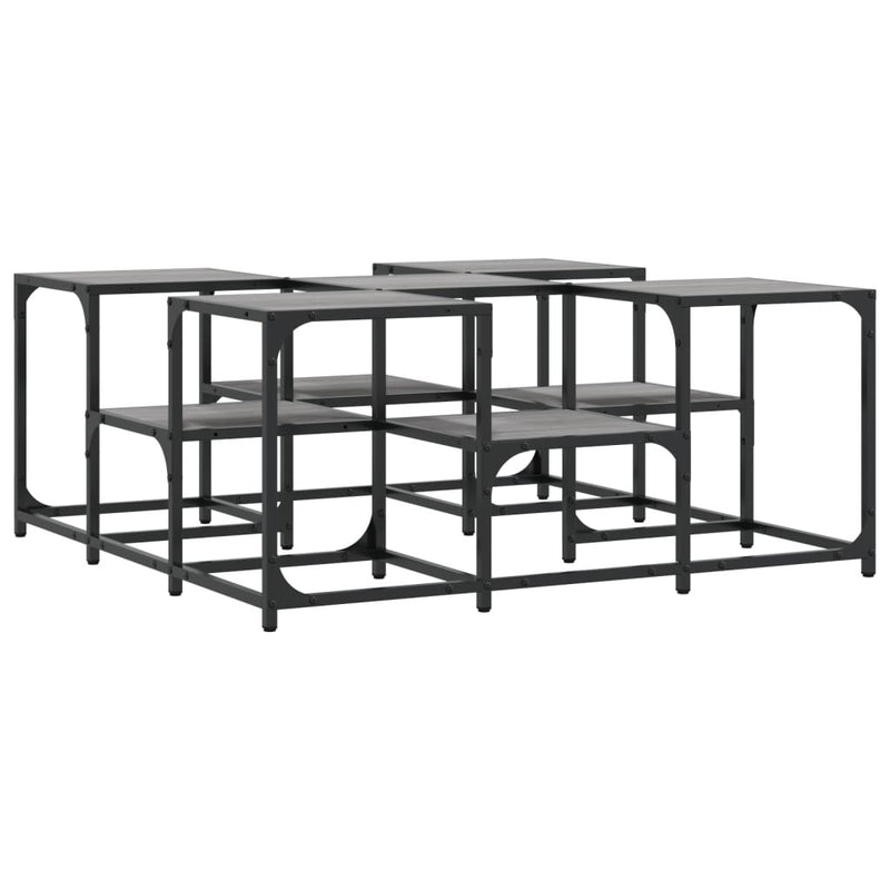 Salontafel 91x91x40 cm bewerkt hout grijs sonoma eikenkleurig
