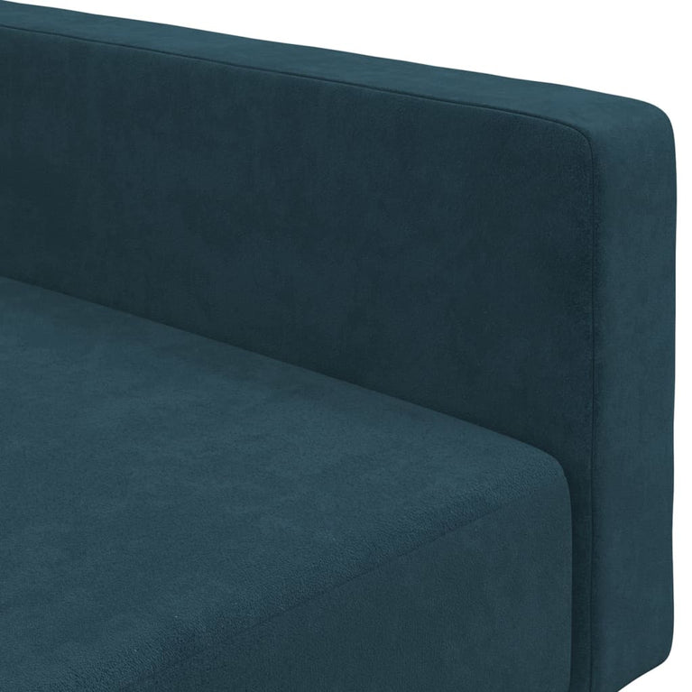 Slaapbank 2-zits fluweel blauw