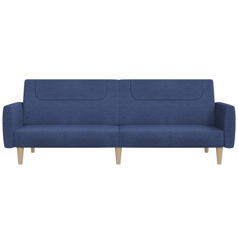Slaapbank 2-zits stof blauw